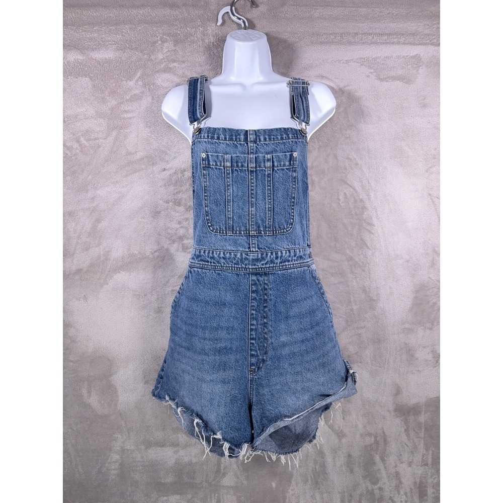 Aritzia Denim Forum The 90s Silvie Baggy Overalls Womens Large Blue Denim